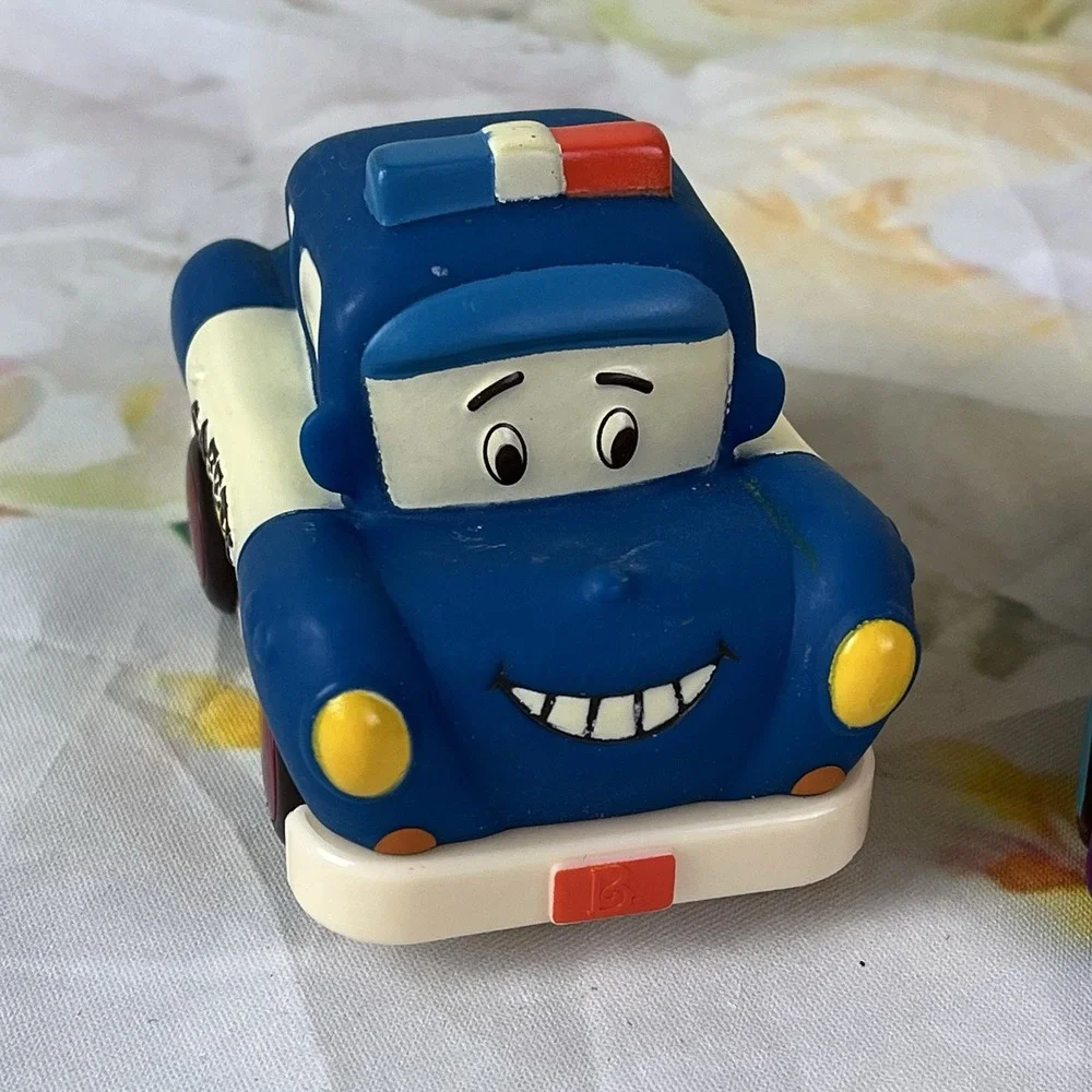 Mini Wheels Pull-Back Vehicles Bus Police Car Safety Just Be You Lot My B Toys